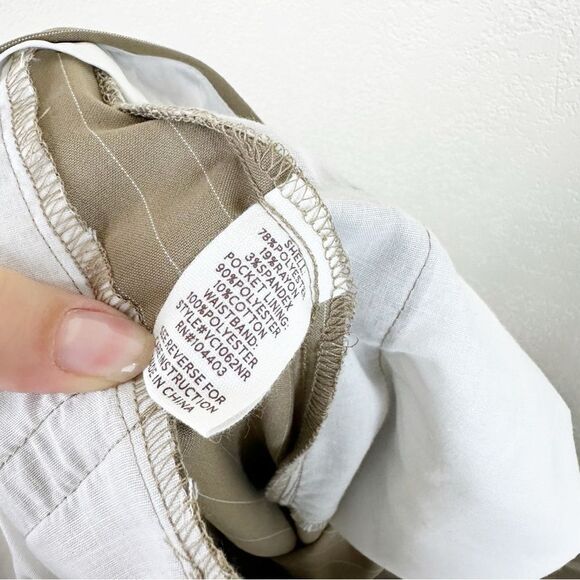 Blu Pepper Nordstrom Pin Stripe Trouser Slacks Beige Pants Wide Leg XL - Picture 11 of 11